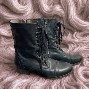 STEVE MADDEN Dark Blue Motorcycle Boots